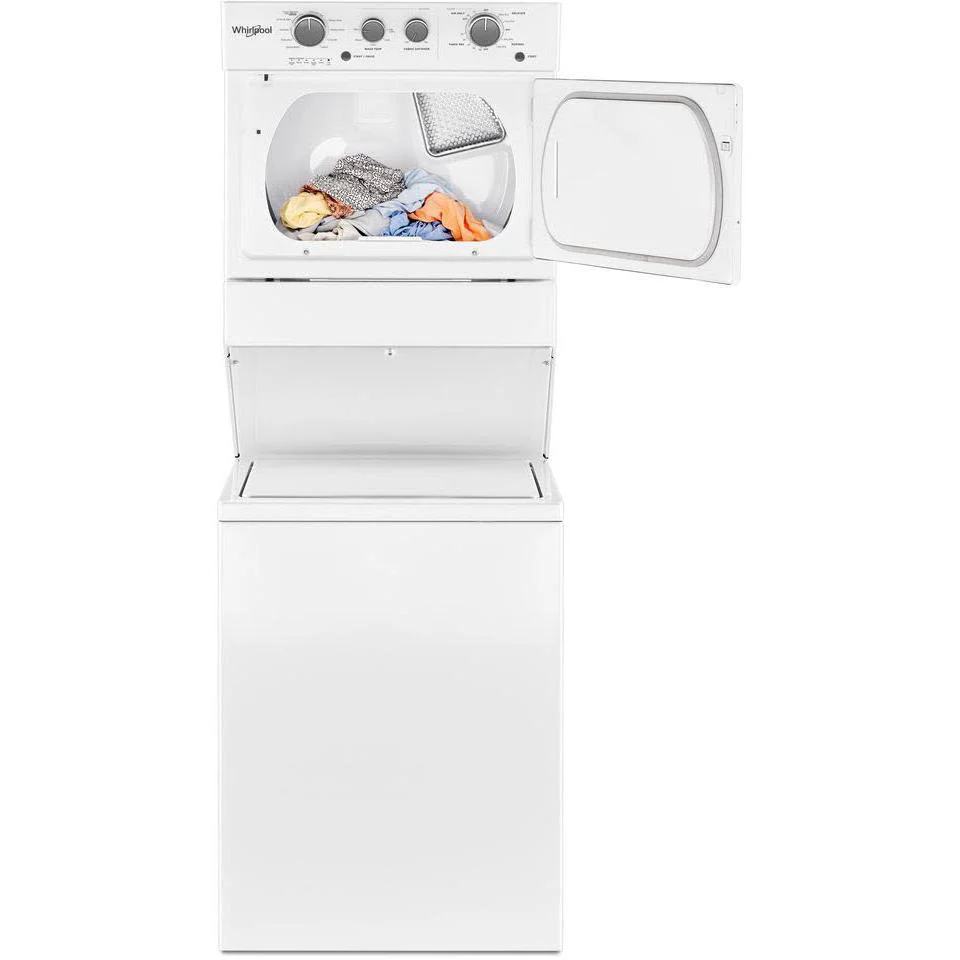 Whirlpool Centre de buanderie laveuse/sécheuse superposées à gaz WGT4027HW - Image 4