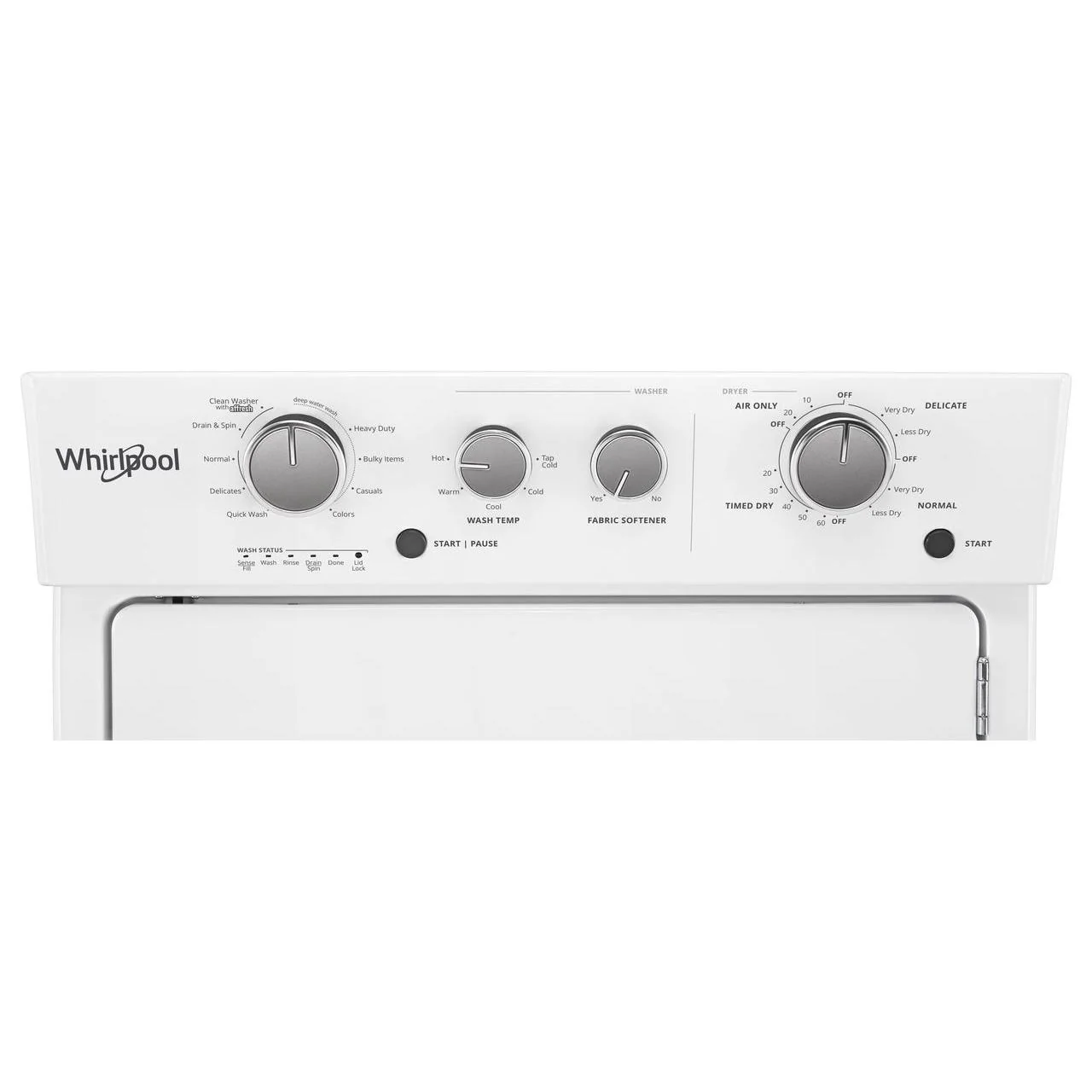 Whirlpool Centre de buanderie laveuse/sécheuse superposées électrique YWET4027HW - Image 5