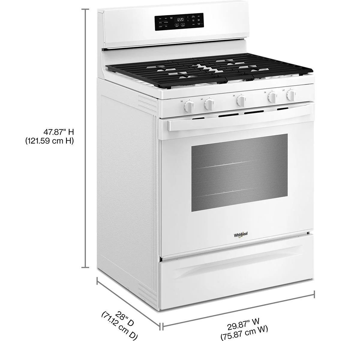 Whirlpool Cuisinière à gaz de 30 po avec technologie de cuisson à air et nettoyage à la vapeur - Image 12