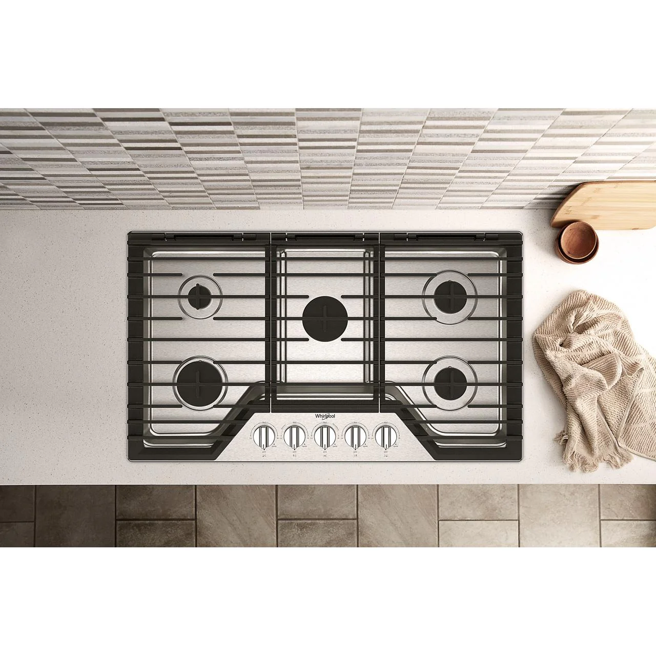Whirlpool Cuisinière à gaz encastrable de 36 pouces avec grilles en fonte EZ 2 Lift™ - Image 14