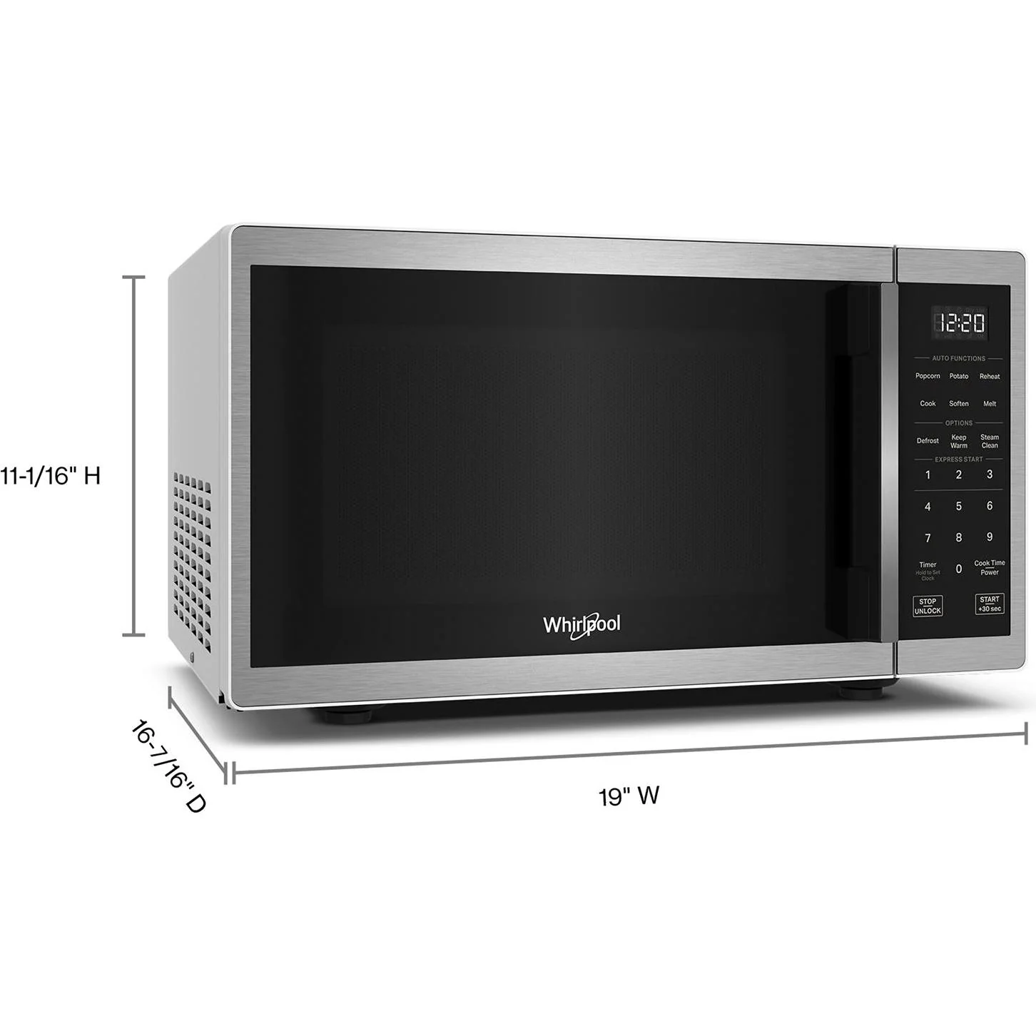 Whirlpool Four à micro-ondes de comptoir de 0,9 pi. cu. WMCS3019RS - Image 4