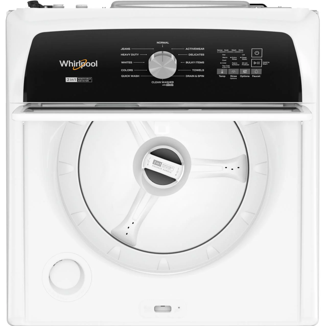 Whirlpool Laveuse à chargement vertical de 5,4 pi cu avec agitateur amovible WTW5057LW - Image 5