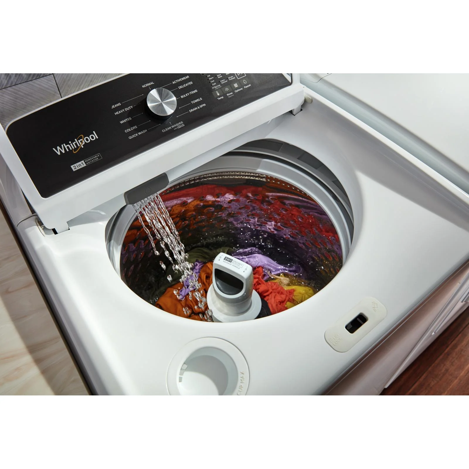 Whirlpool Laveuse à chargement vertical de 5,4 pi cu avec agitateur amovible WTW5057LW - Image 8
