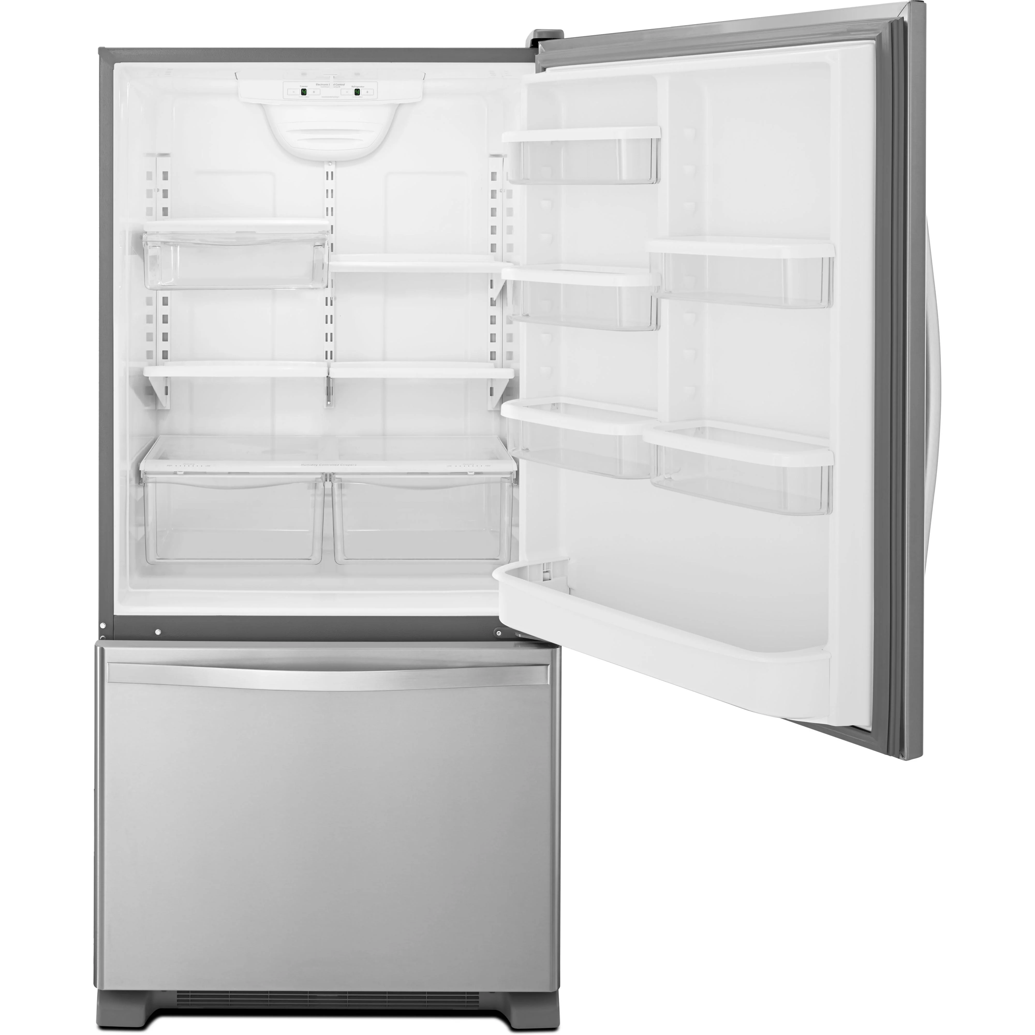 Whirlpool Réfrigérateur à congélateur inférieur de 33 po, 22 pi cu avec machine à glaçons WRB322DMBM - Image 4