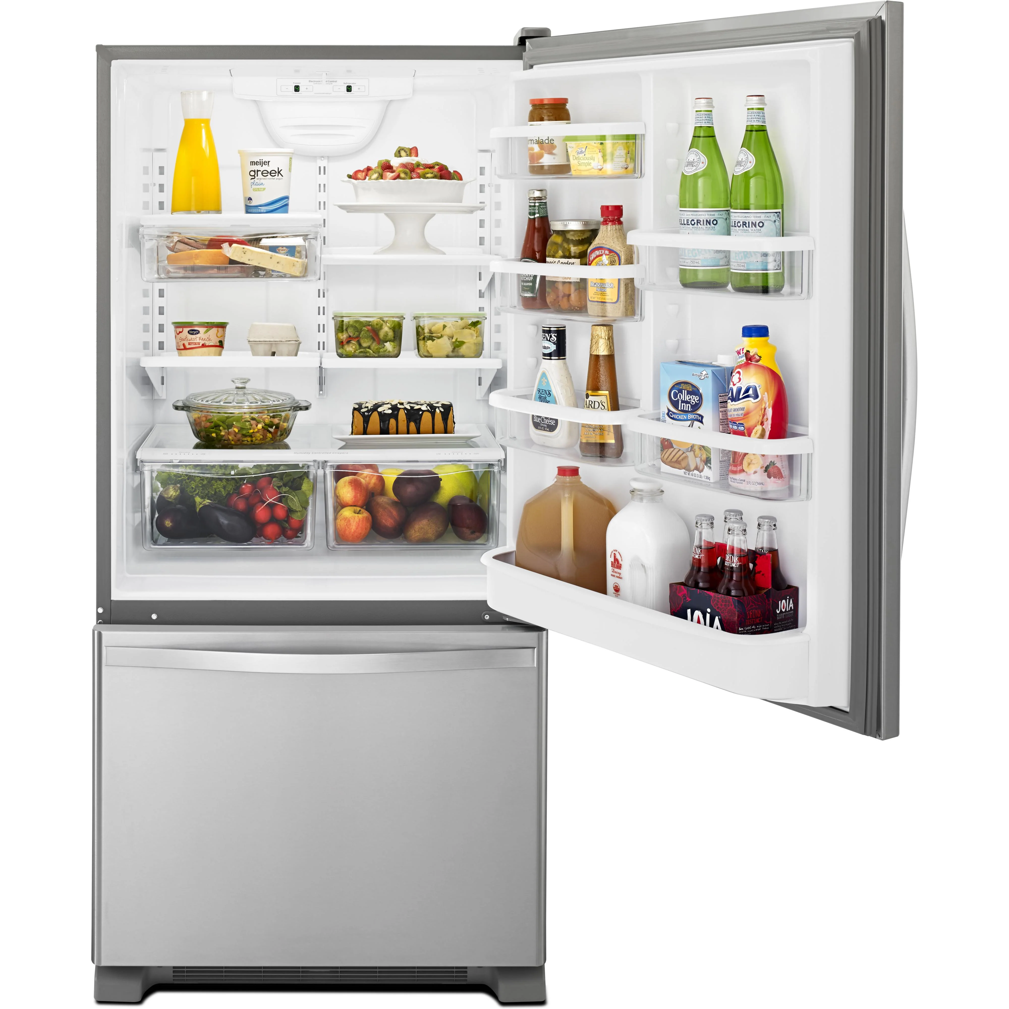 Whirlpool Réfrigérateur à congélateur inférieur de 33 po, 22 pi cu avec machine à glaçons WRB322DMBW - Image 14