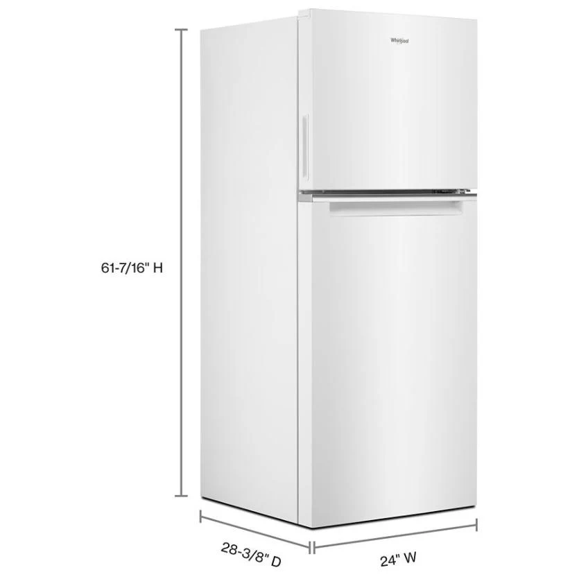Whirlpool Réfrigérateur à congélateur supérieur à profondeur de comptoir de 24 po., 11,6 pi.cu. avec dégivrage automatique WRT112CZJW - Image 7