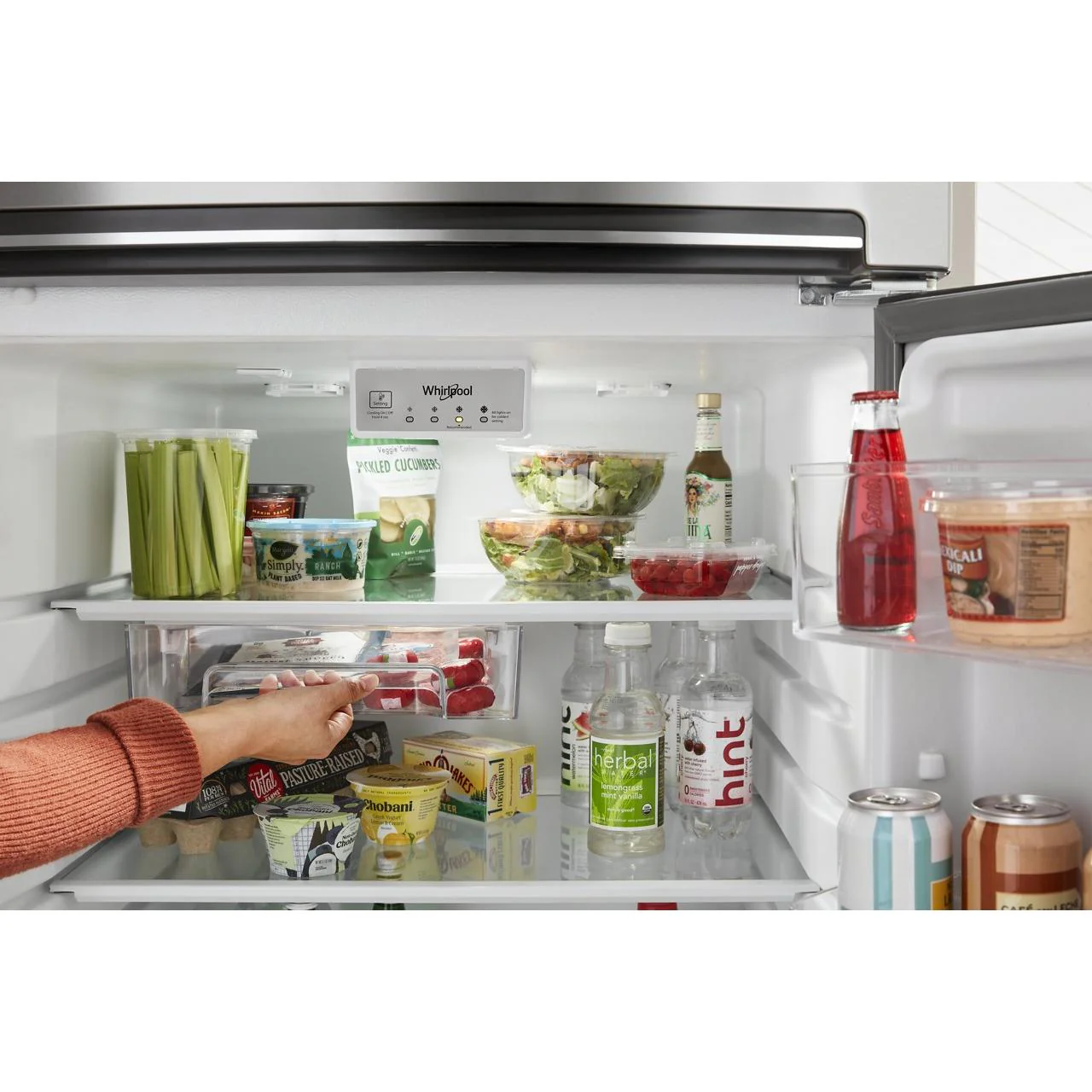 Whirlpool Réfrigérateur à congélateur supérieur amovible de 28 pouces WRTX5328PW - Image 11