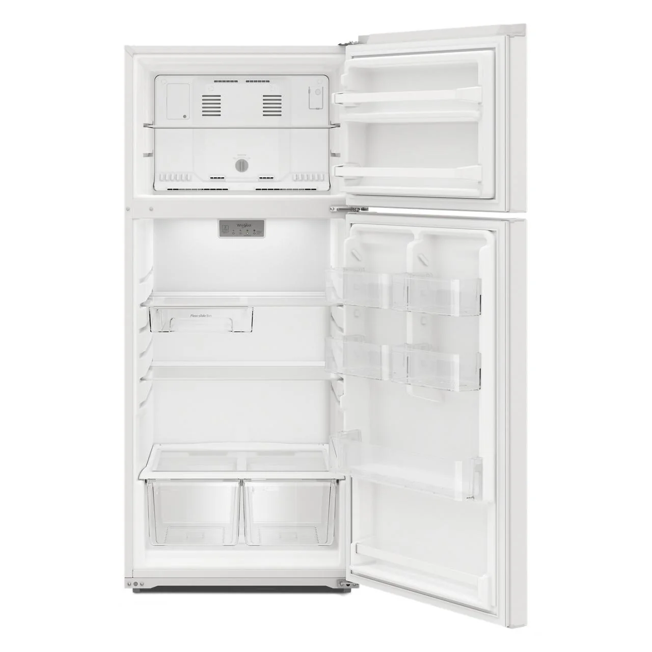 Whirlpool Réfrigérateur à congélateur supérieur amovible de 28 pouces WRTX5328PW - Image 3