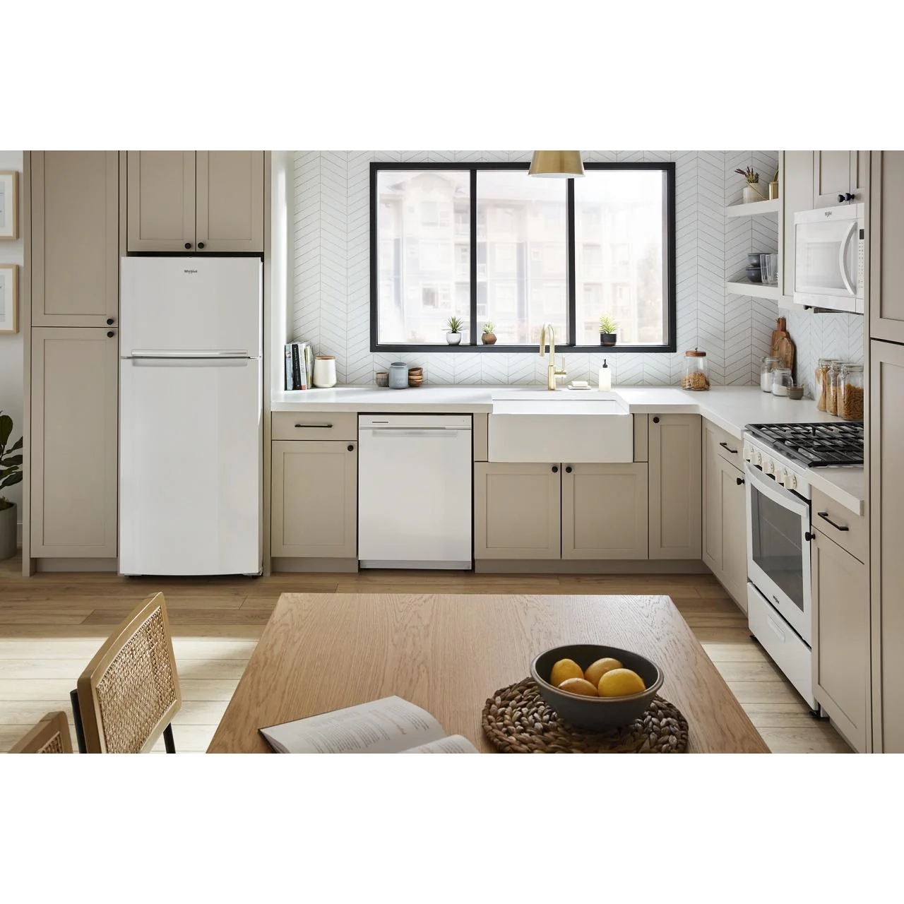 Whirlpool Réfrigérateur à congélateur supérieur amovible de 28 pouces WRTX5328PW - Image 6