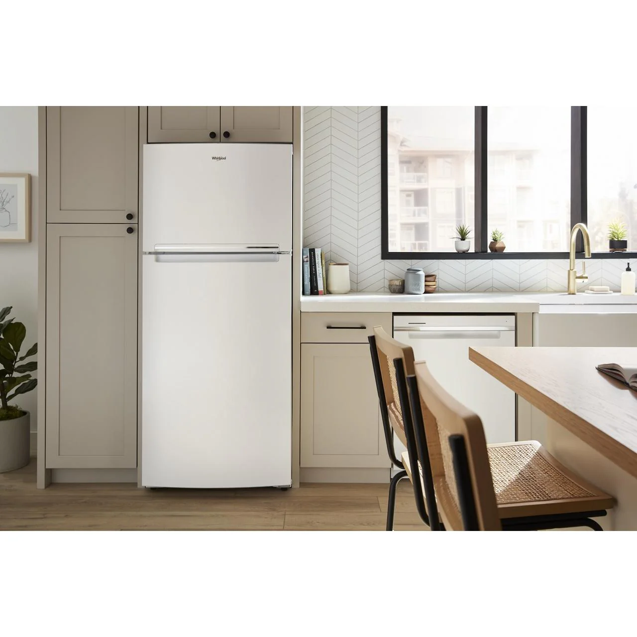 Whirlpool Réfrigérateur à congélateur supérieur amovible de 28 pouces WRTX5328PW - Image 7