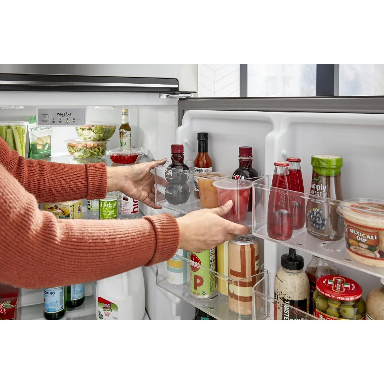 Whirlpool Réfrigérateur à congélateur supérieur amovible de 28 pouces WRTX5328PW - Image 9