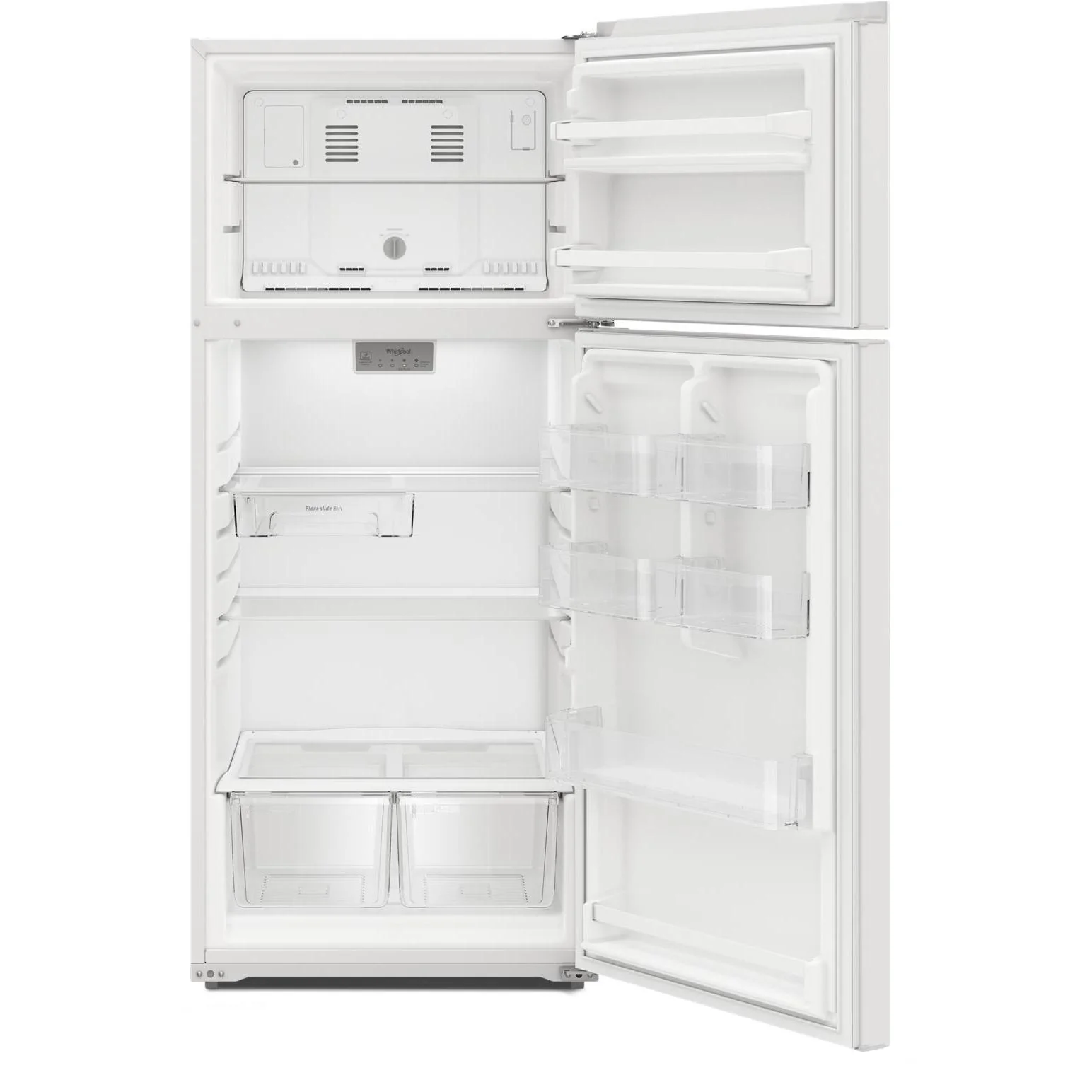 Whirlpool Réfrigérateur à congélateur supérieur amovible de 28 pouces, 16,6 pi. cu. WRTX5028PW - Image 3