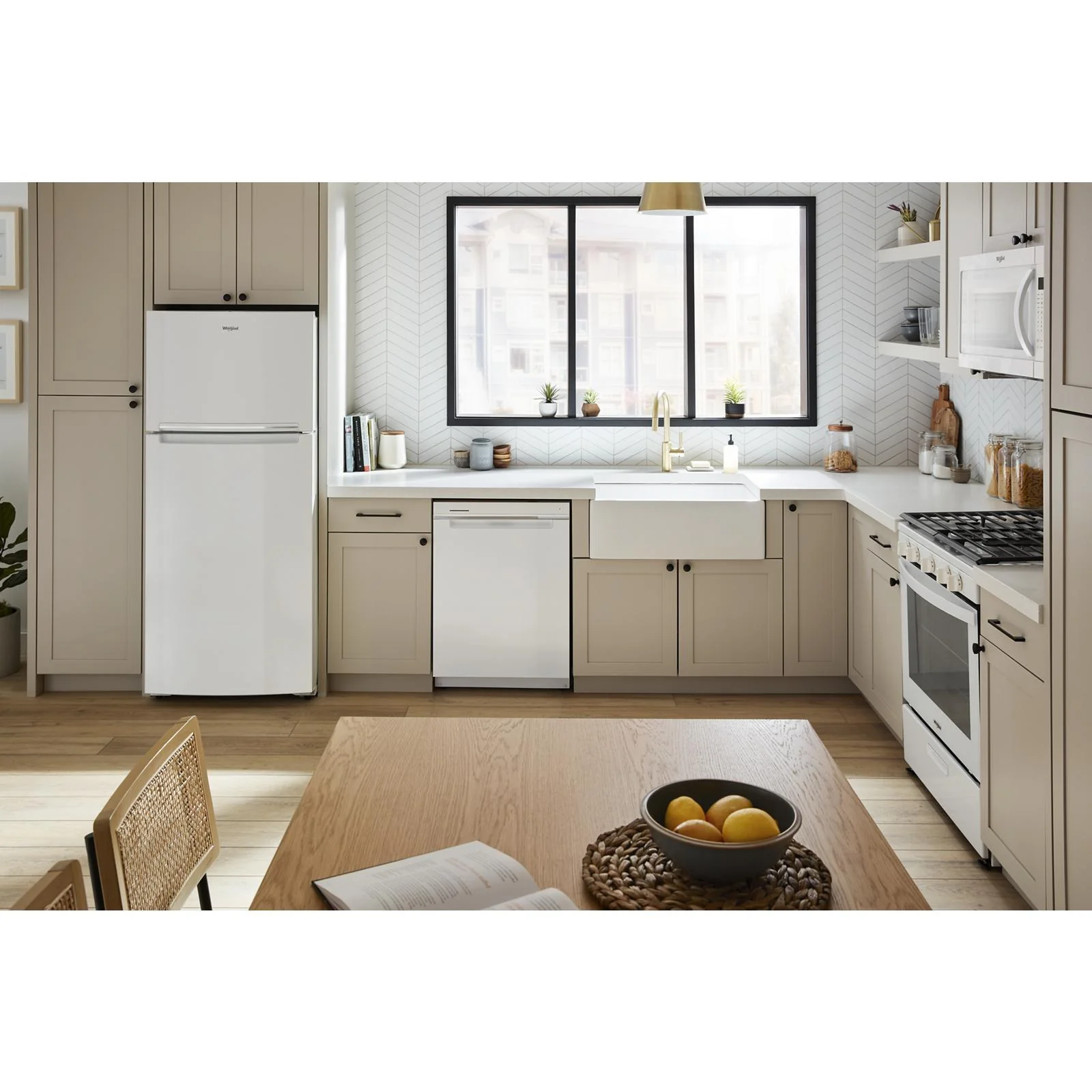 Whirlpool Réfrigérateur à congélateur supérieur amovible de 28 pouces, 16,6 pi. cu. WRTX5028PW - Image 5