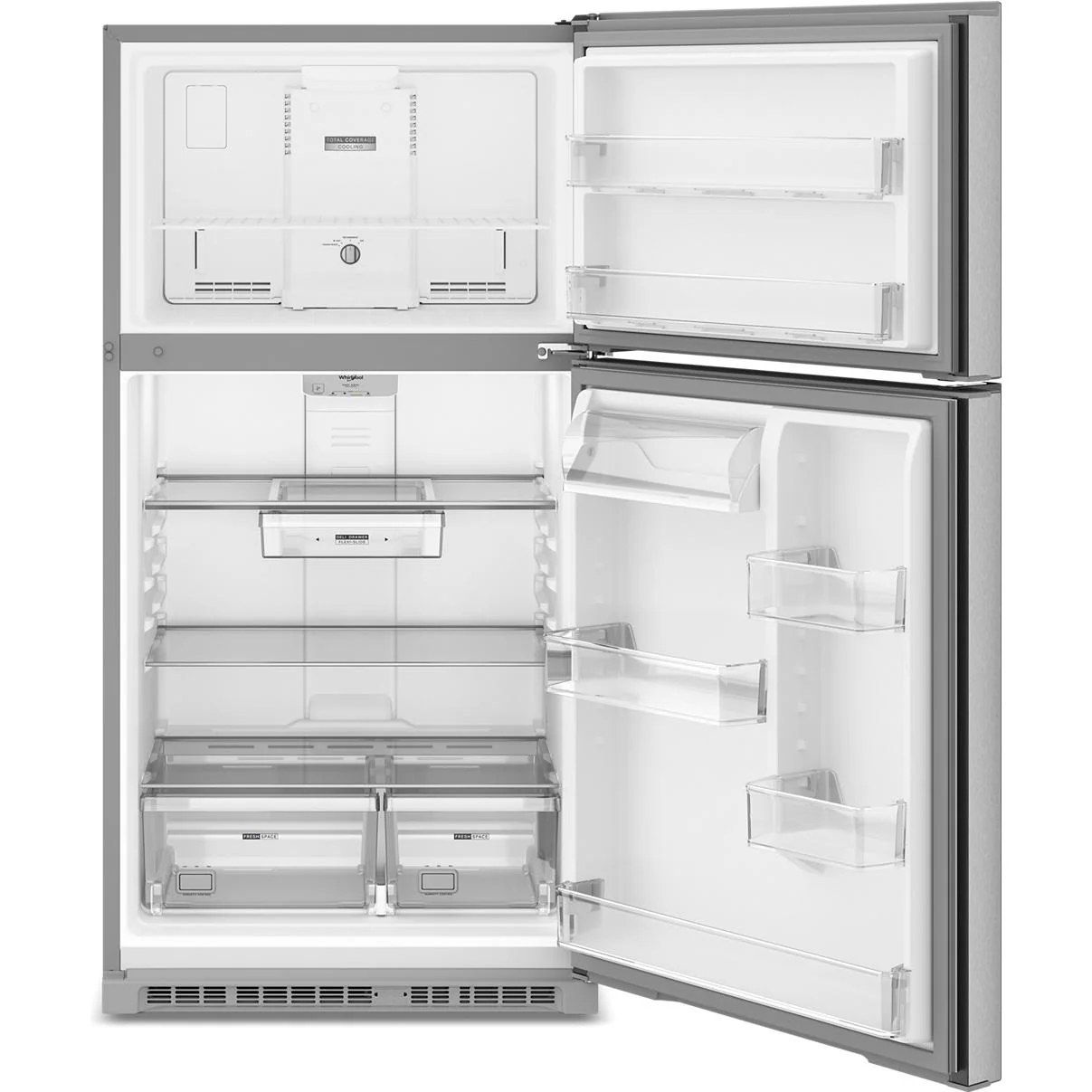 Whirlpool Réfrigérateur à congélateur supérieur autoportant de 32,8 pouces, 21,3 pi. cu. avec tiroir à charcuterie Flexi-Slide™ WRTX7421TZ - Image 2