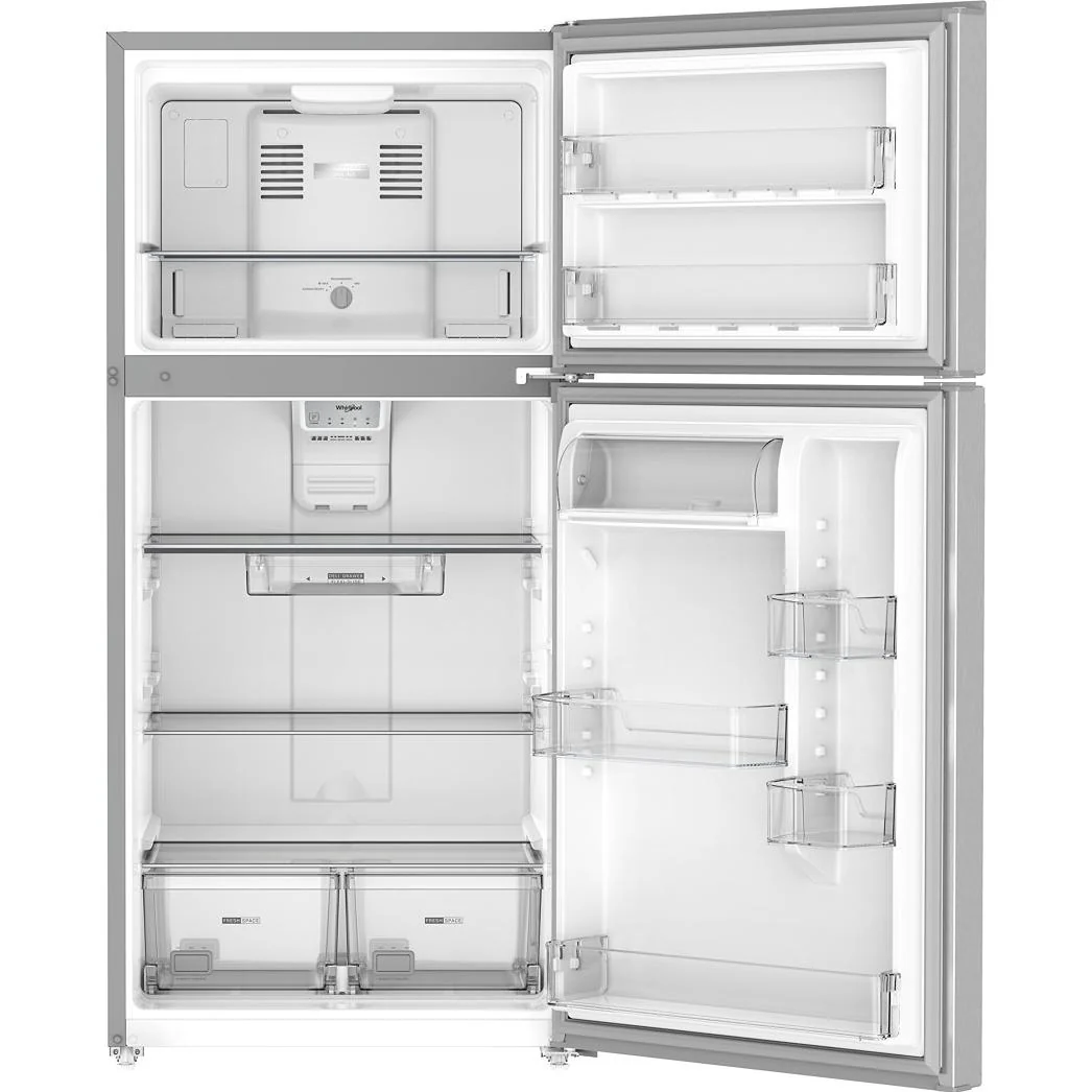 Whirlpool Réfrigérateur à congélateur supérieur de 29,5 po de large avec système de refroidissement Total Coverage WRTX7419SB - Image 4