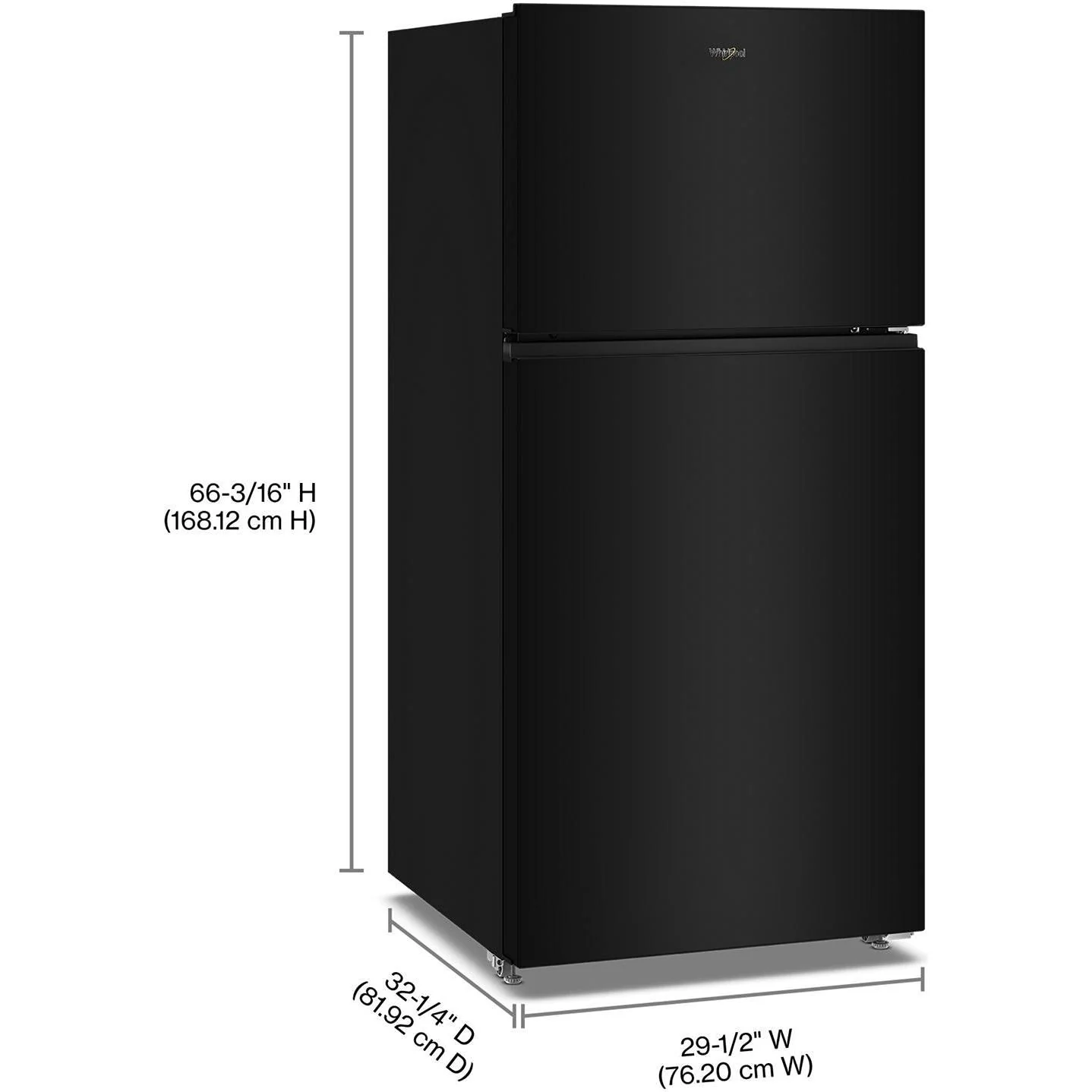 Whirlpool Réfrigérateur à congélateur supérieur de 29,5 po et 19 pi³ avec refroidissement à couverture totale WRTX5419SB - Image 18