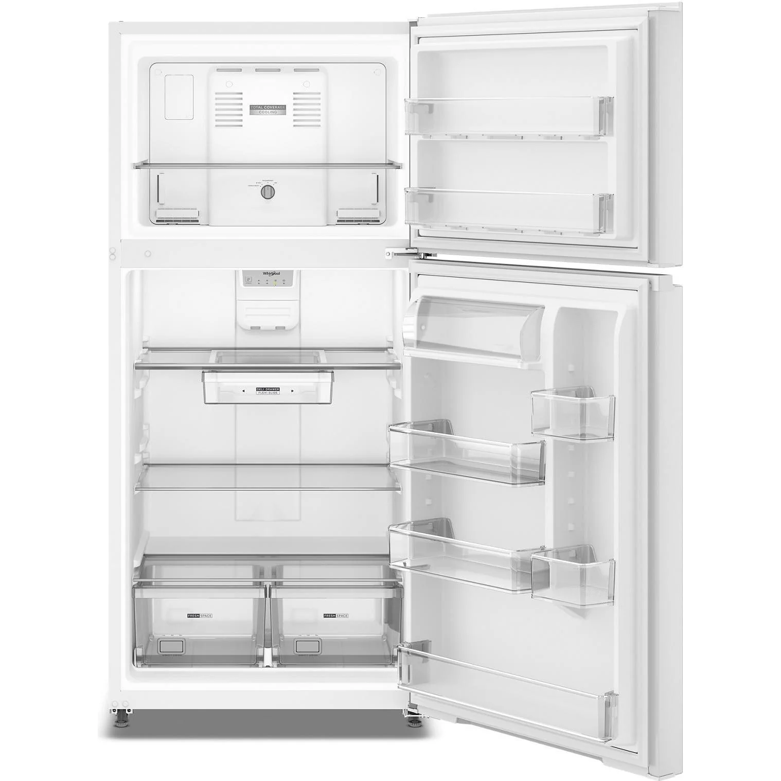 Whirlpool Réfrigérateur à congélateur supérieur de 29,5 po et 19 pi³ avec refroidissement à couverture totale WRTX5419SB - Image 42
