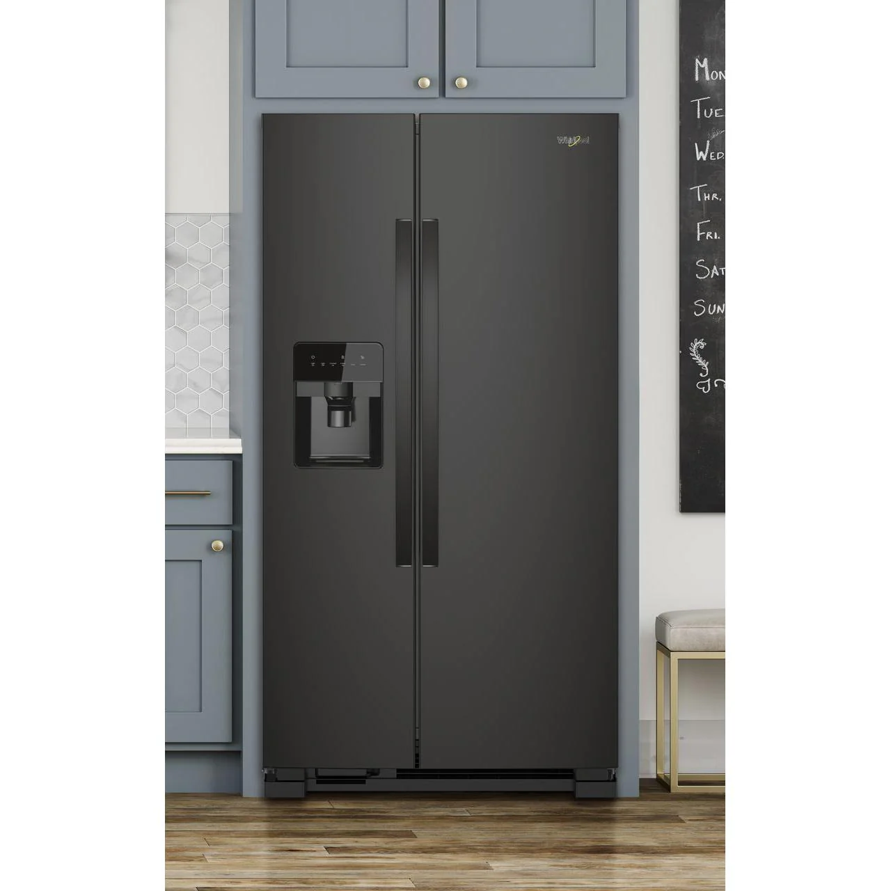 Whirlpool Réfrigérateur cÎte-à -cÎte de 36 po, 24,5 pi cu amovible avec distributeur externe de glaçons et d'eau avec filtration d'eau EveryDrop⹠WRS335SDHB - Image 8