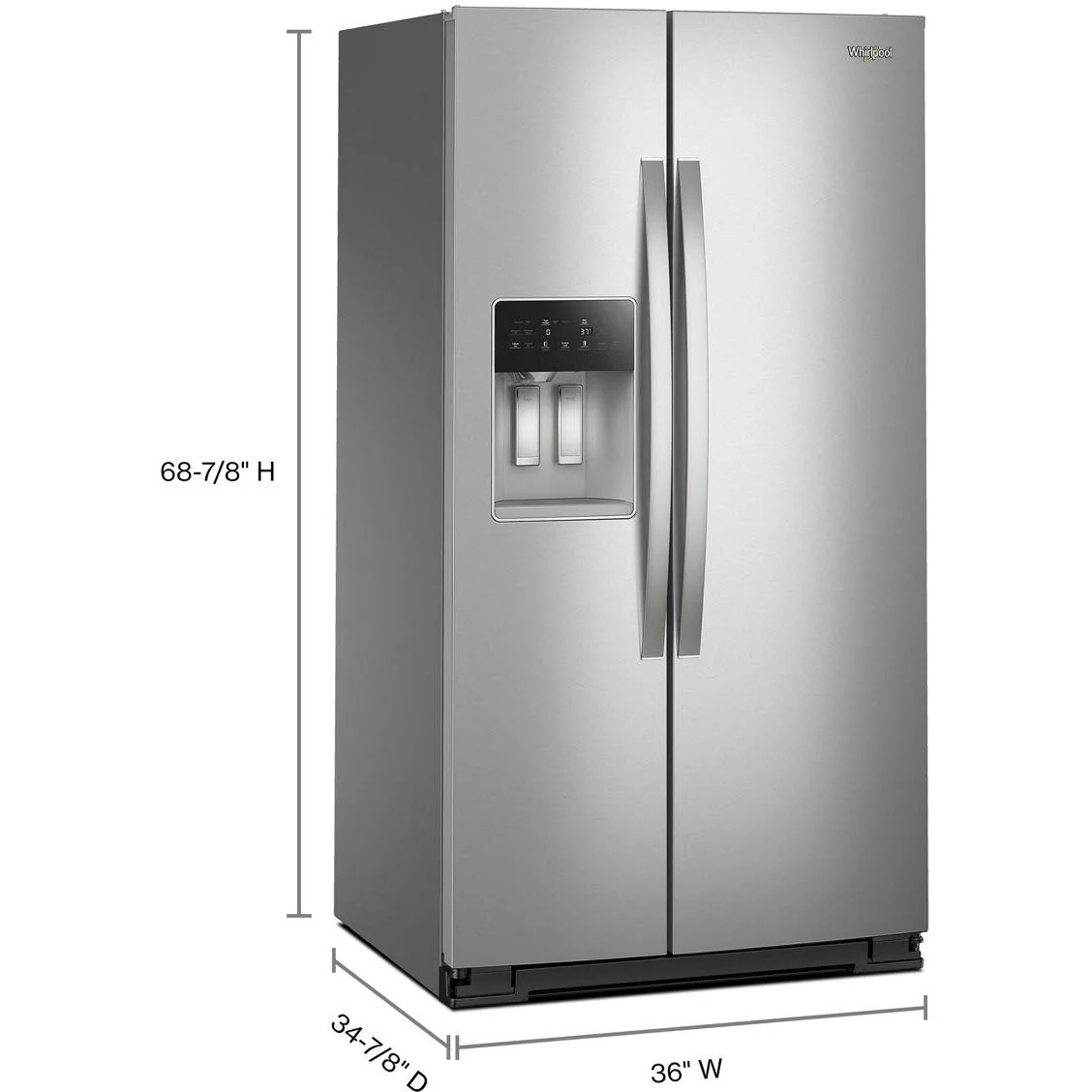 Whirlpool Réfrigérateur côte-à-côte de 36 pouces, 28 pi. cu. avec distributeur d'eau et de glace WRSF5536RZ - Image 7