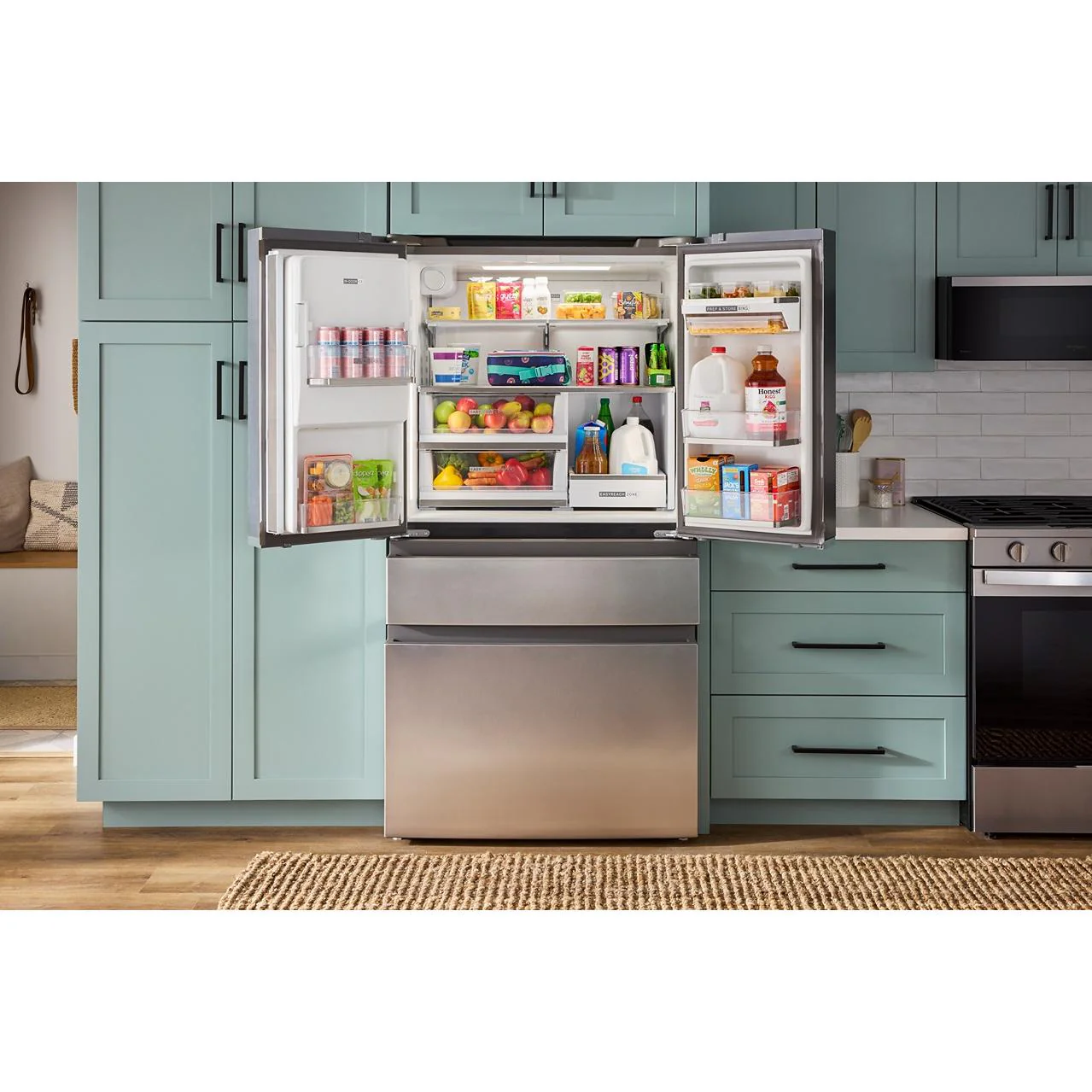 Whirlpool Réfrigérateur quatre portes avec porte à deux battants de 36 pouces avec système d'eau et de glaçons WRMC7036RZ - Image 6