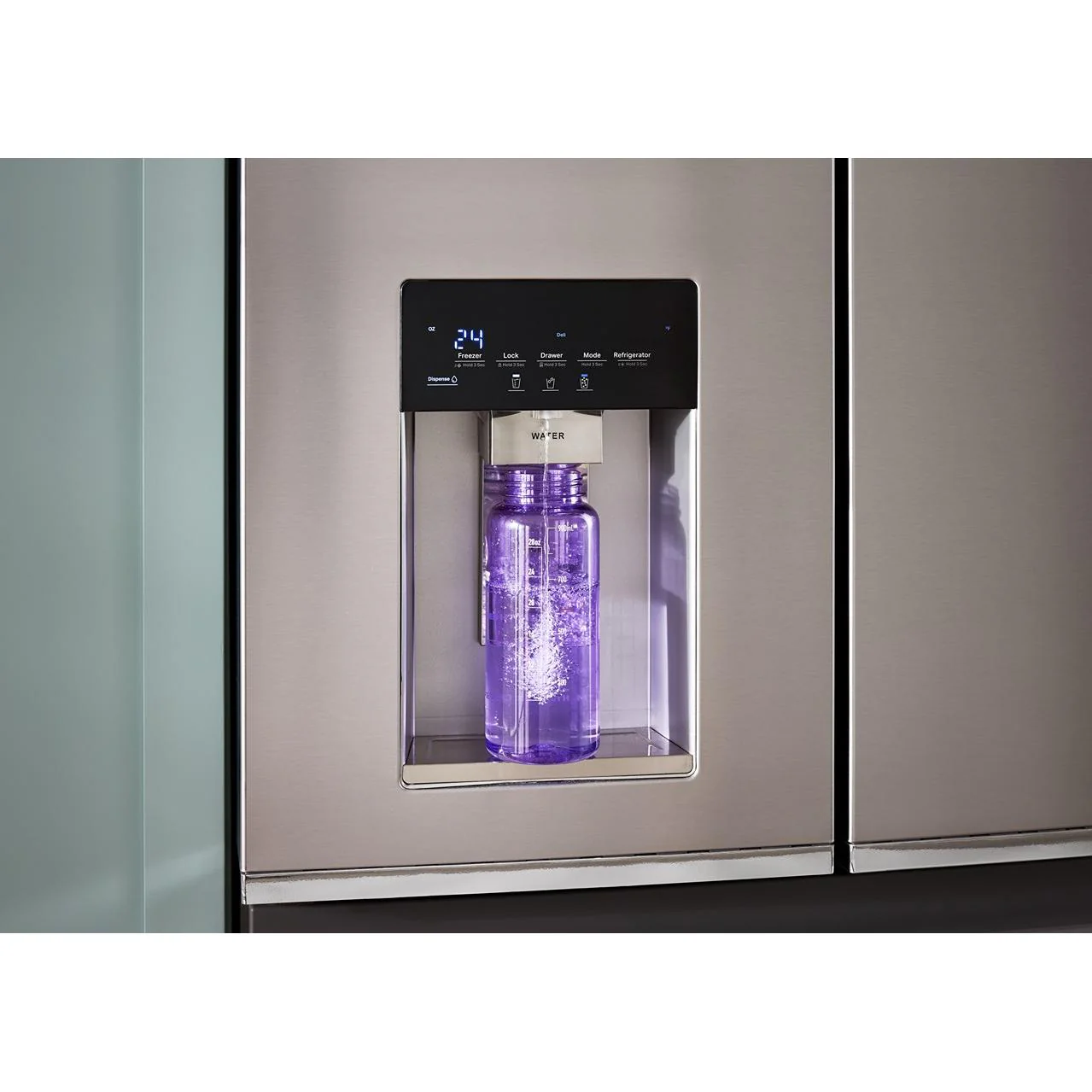 Whirlpool Réfrigérateur quatre portes avec porte à deux battants de 36 pouces avec système d'eau et de glaçons WRMC7036RZ - Image 8