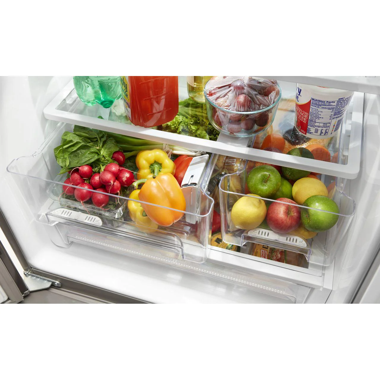 Whirlpool Réfrigérateur trois portes avec porte à deux battants amovible de 30 po, 19,7 pi. cu. avec distributeur externe d'eau avec filtration EveryDrop® WRF560SEHW - Image 5