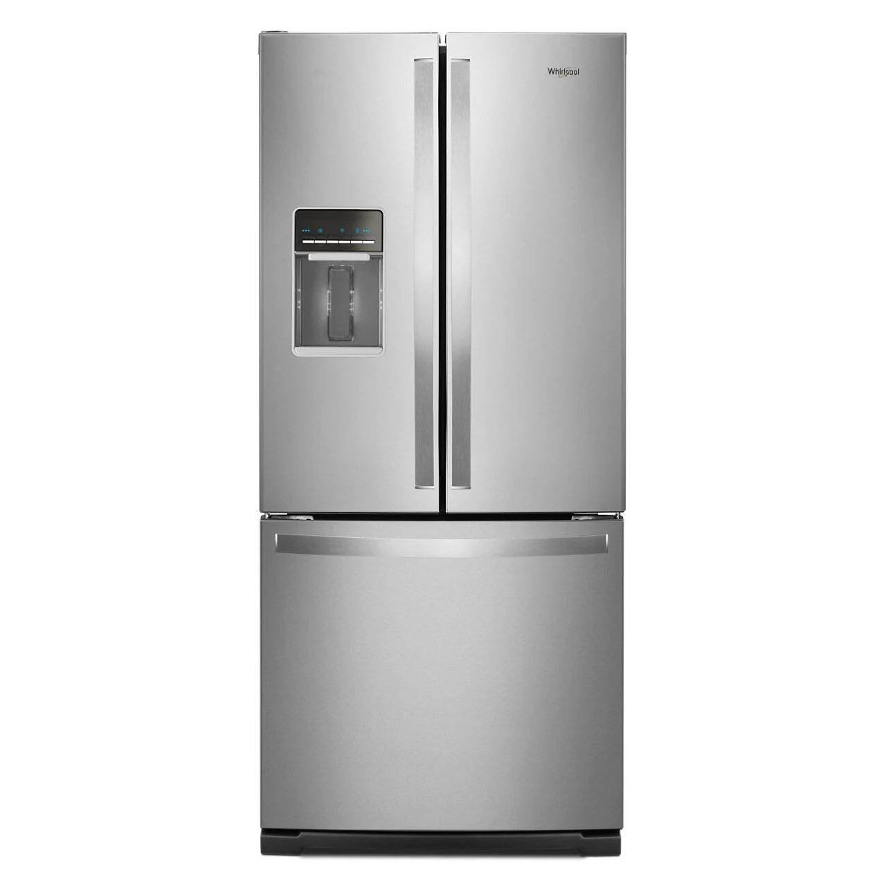 Whirlpool Réfrigérateur trois portes avec porte à deux battants amovible de 30 po, 19,7 pi. cu. avec distributeur externe d'eau avec filtration EveryDrop® WRF560SEHZ