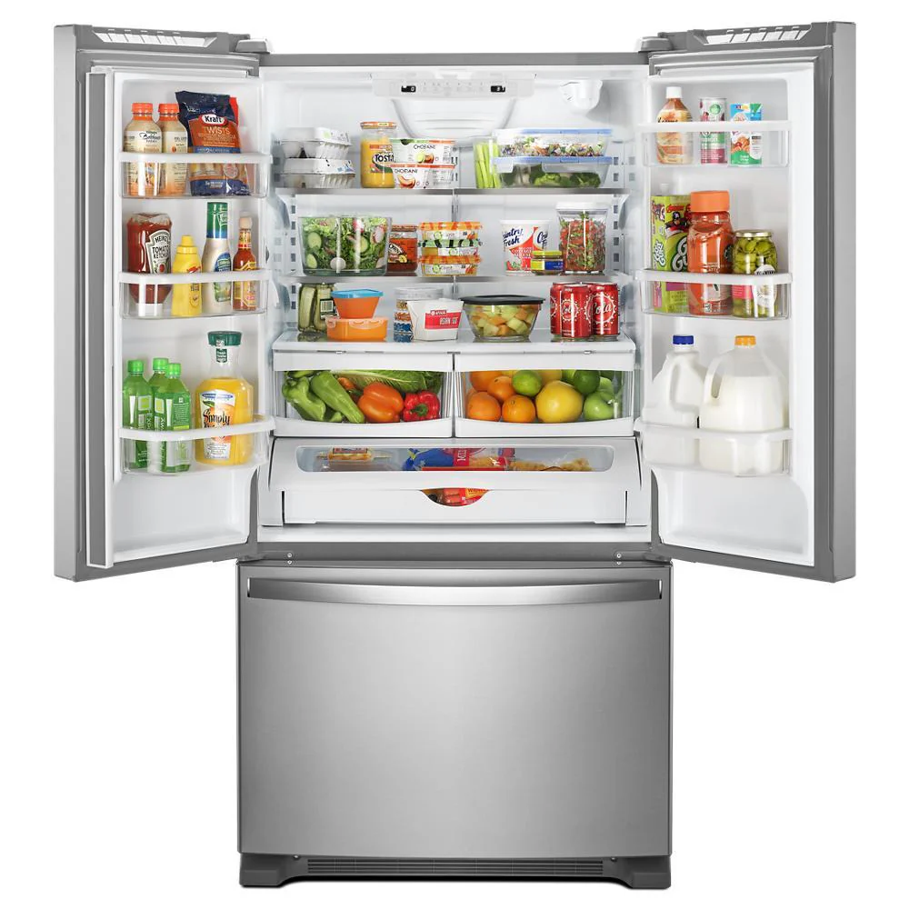 Whirlpool Réfrigérateur trois portes avec porte à deux battants amovible de 33 pouces, 22,1 pi. cu. avec machine à glaçons WRFF5333PZ - Image 2