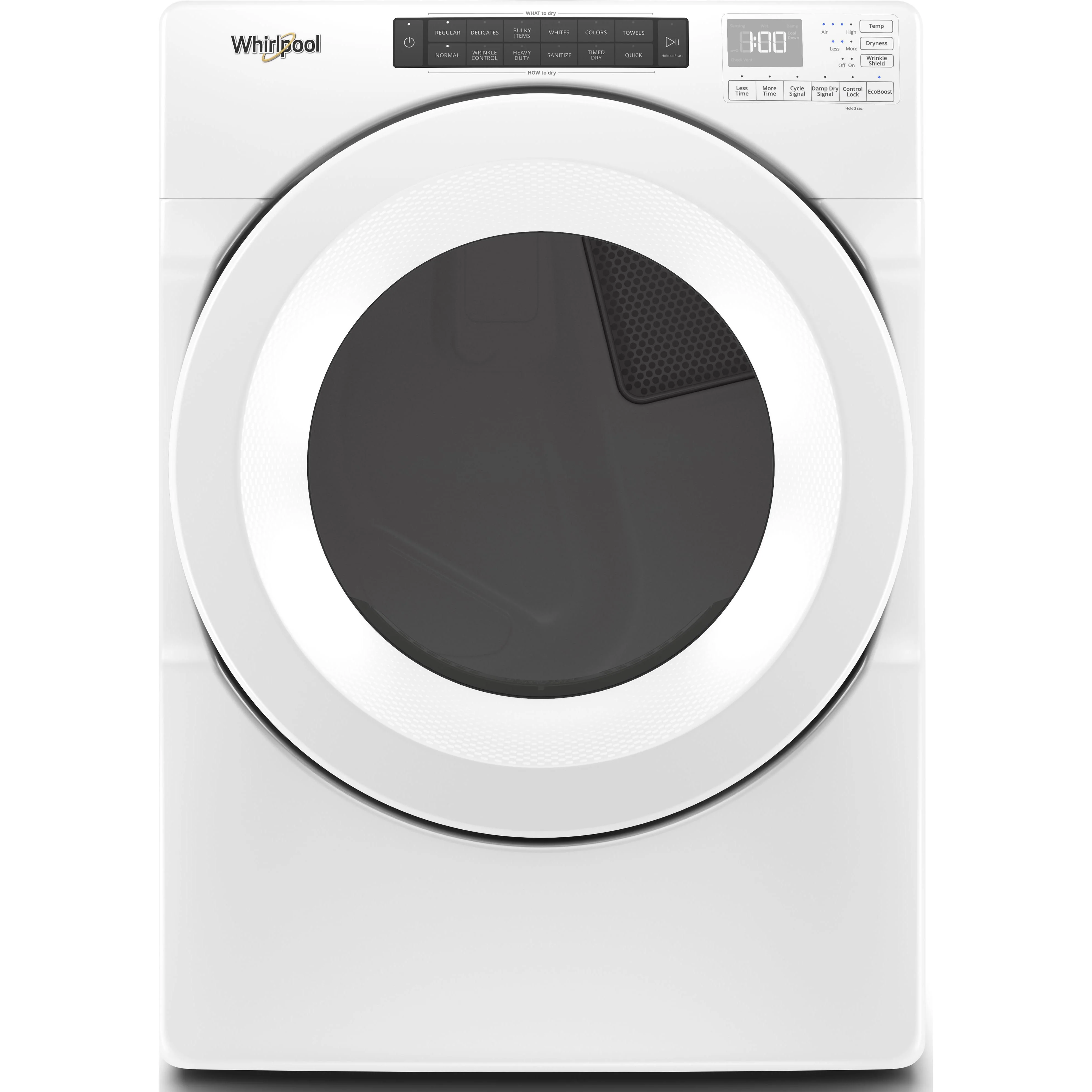 Whirlpool Sécheuse à gaz de capacité 7,4 pi cu avec commandes tactiles intuitives WGD5620HW