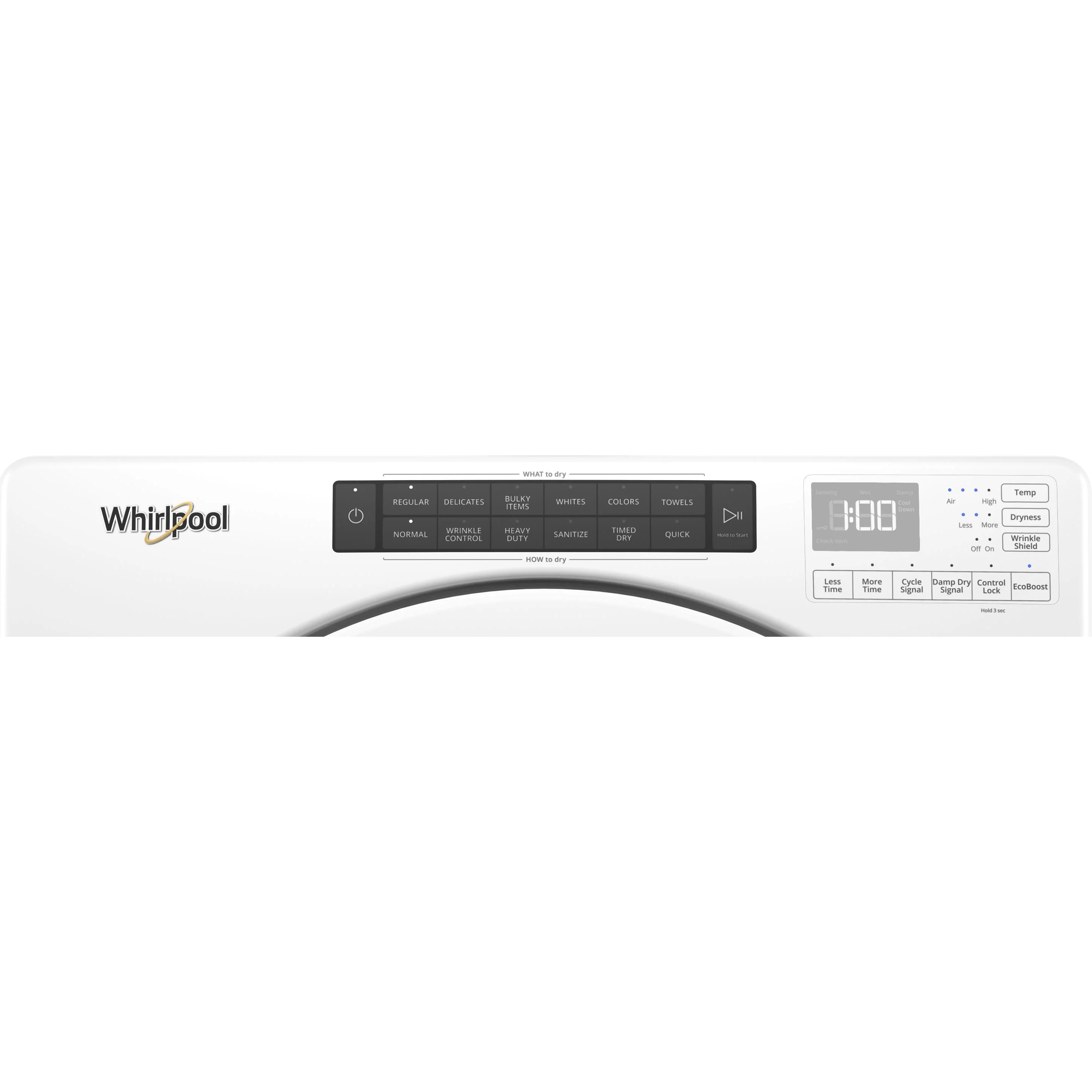 Whirlpool Sécheuse à gaz de capacité 7,4 pi cu avec commandes tactiles intuitives WGD5620HW - Image 2