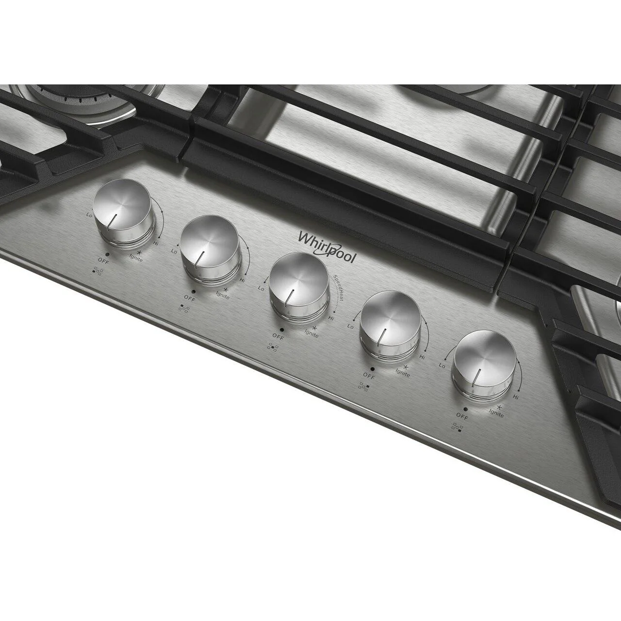 Whirlpool Table de cuisson encastrée à gaz de 30 pouces avec brûleur SpeedHeat™ WCGK7030PS - Image 4