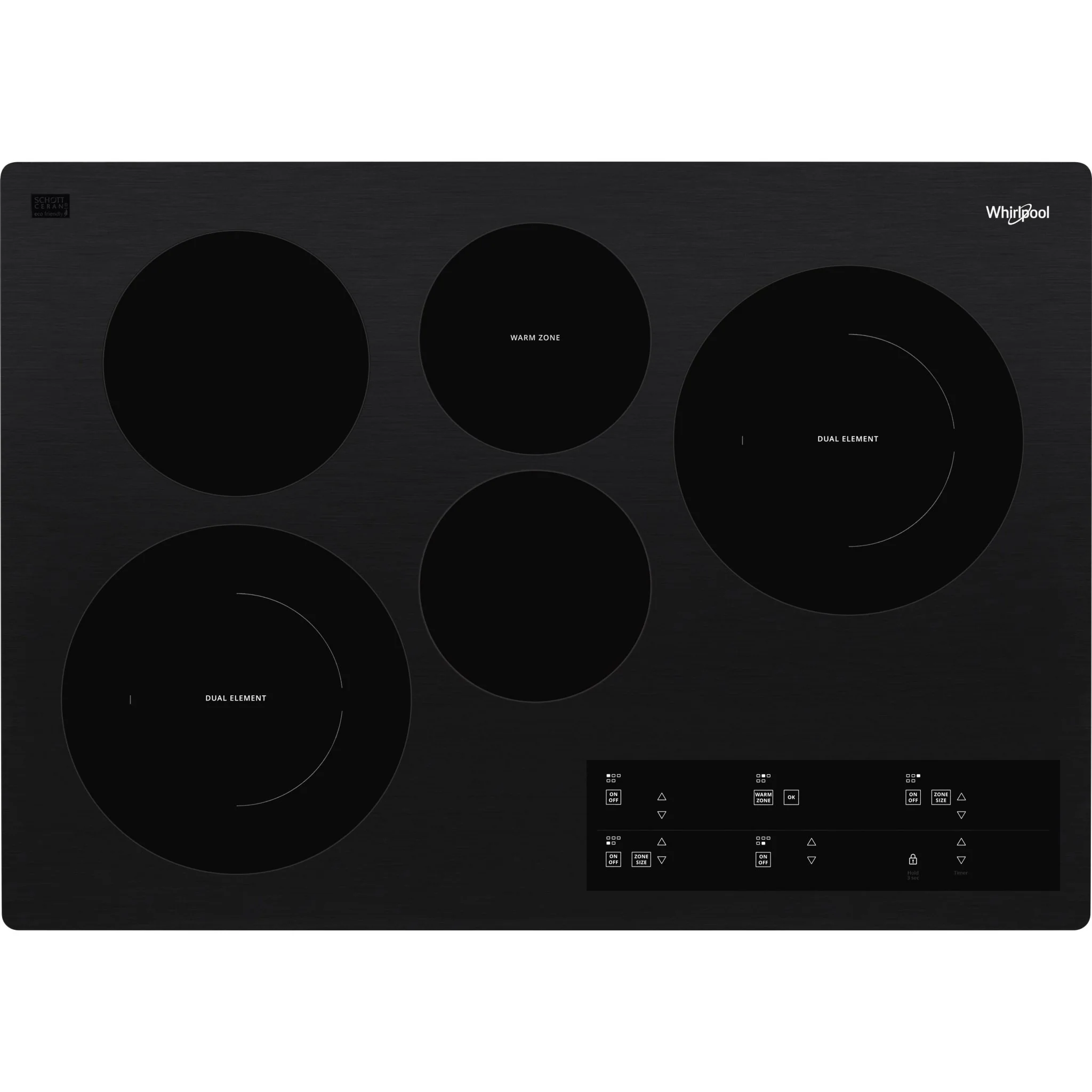 Whirlpool Table de cuisson encastrée électrique de 30 po. avec élément FlexHeat™ WCE97US0KB