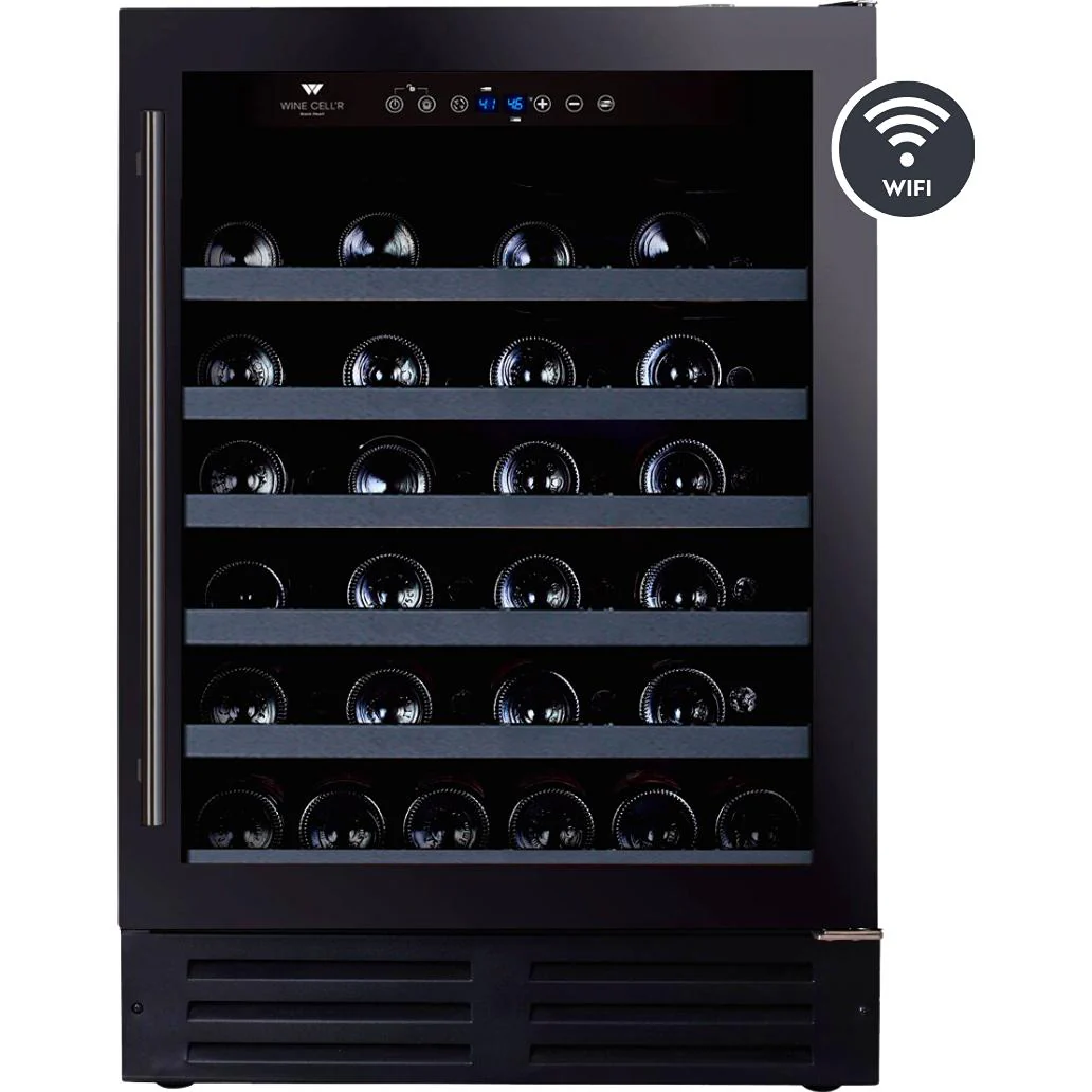Wine Cell'R Cellier à vin Black Pearl de46 bouteilles avec Wi-Fi WC46FGSZ7